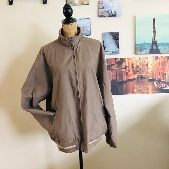 Van Heusen Other - Van Heusen taupe casual bomber jacket, Sz. L